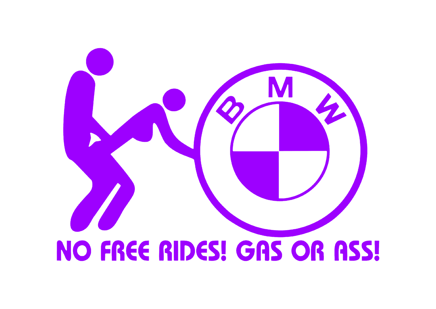 Sticker - BMW NO FREE RIDES 2