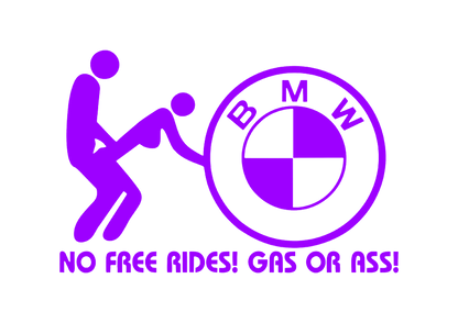 Sticker - BMW NO FREE RIDES 2