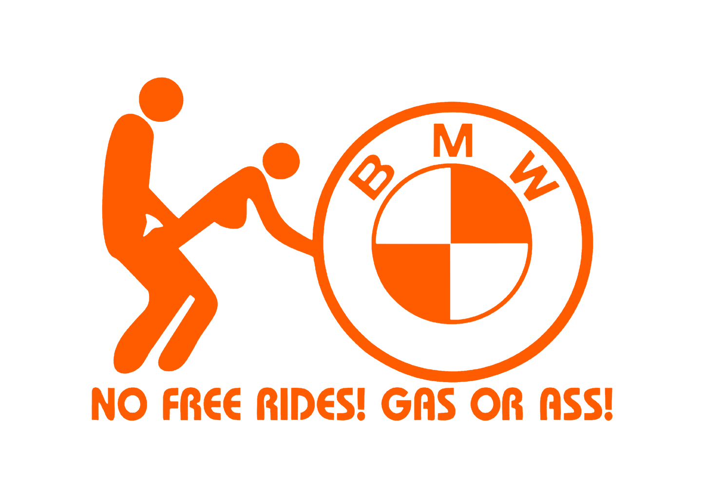 Sticker - BMW NO FREE RIDES 2