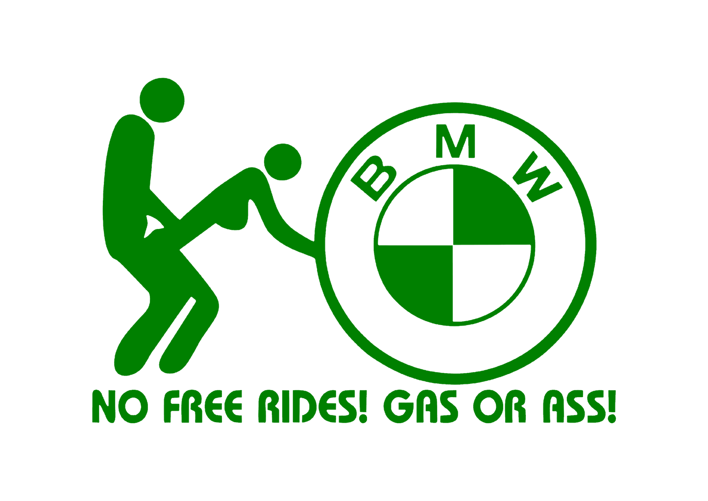 Sticker - BMW NO FREE RIDES 2