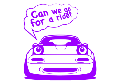 Sticker - CAN WE GO FOR A RIDE