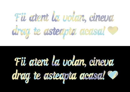 Sticker - FII ATENT LA VOLAN