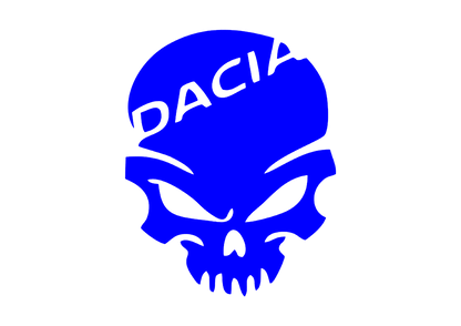 Sticker - DACIA SKULL 1