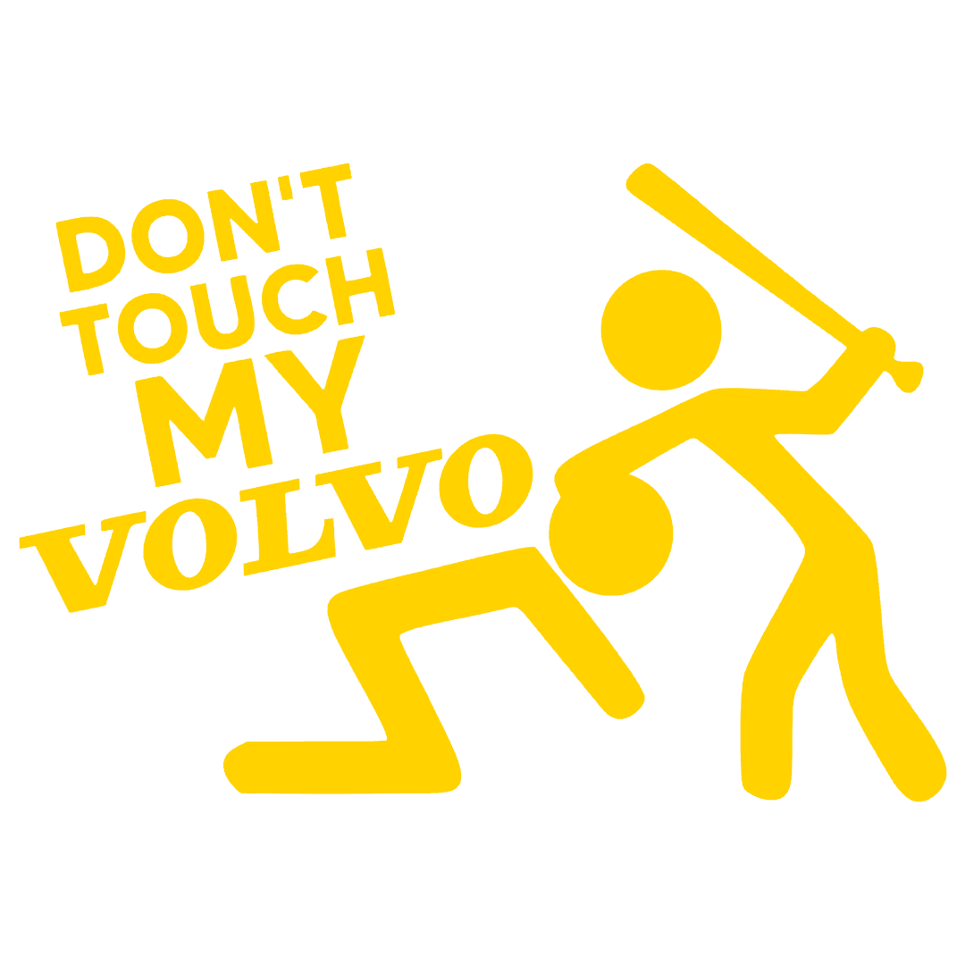 Sticker - DON'T TOUCH MY VOLVO TEXT