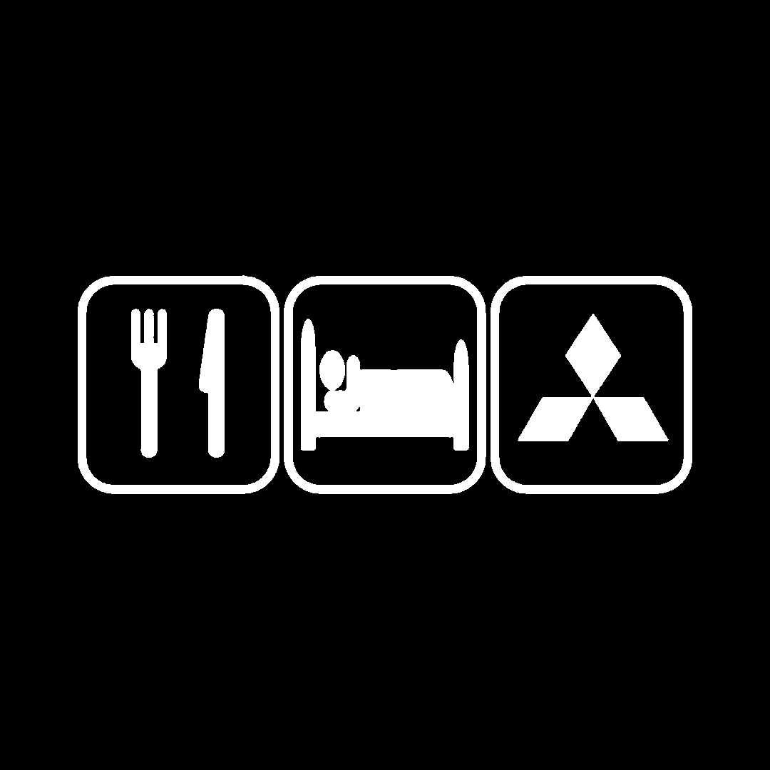 Sticker - EAT SLEEP MITSUBISHI