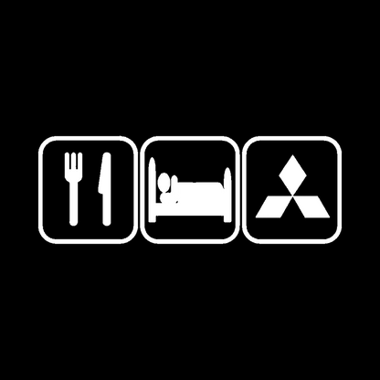Sticker - EAT SLEEP MITSUBISHI