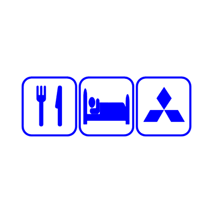 Sticker - EAT SLEEP MITSUBISHI