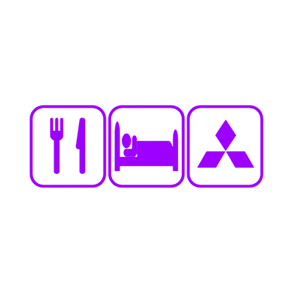 Sticker - EAT SLEEP MITSUBISHI