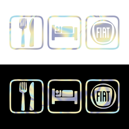Sticker - EAT SLEEP FIAT