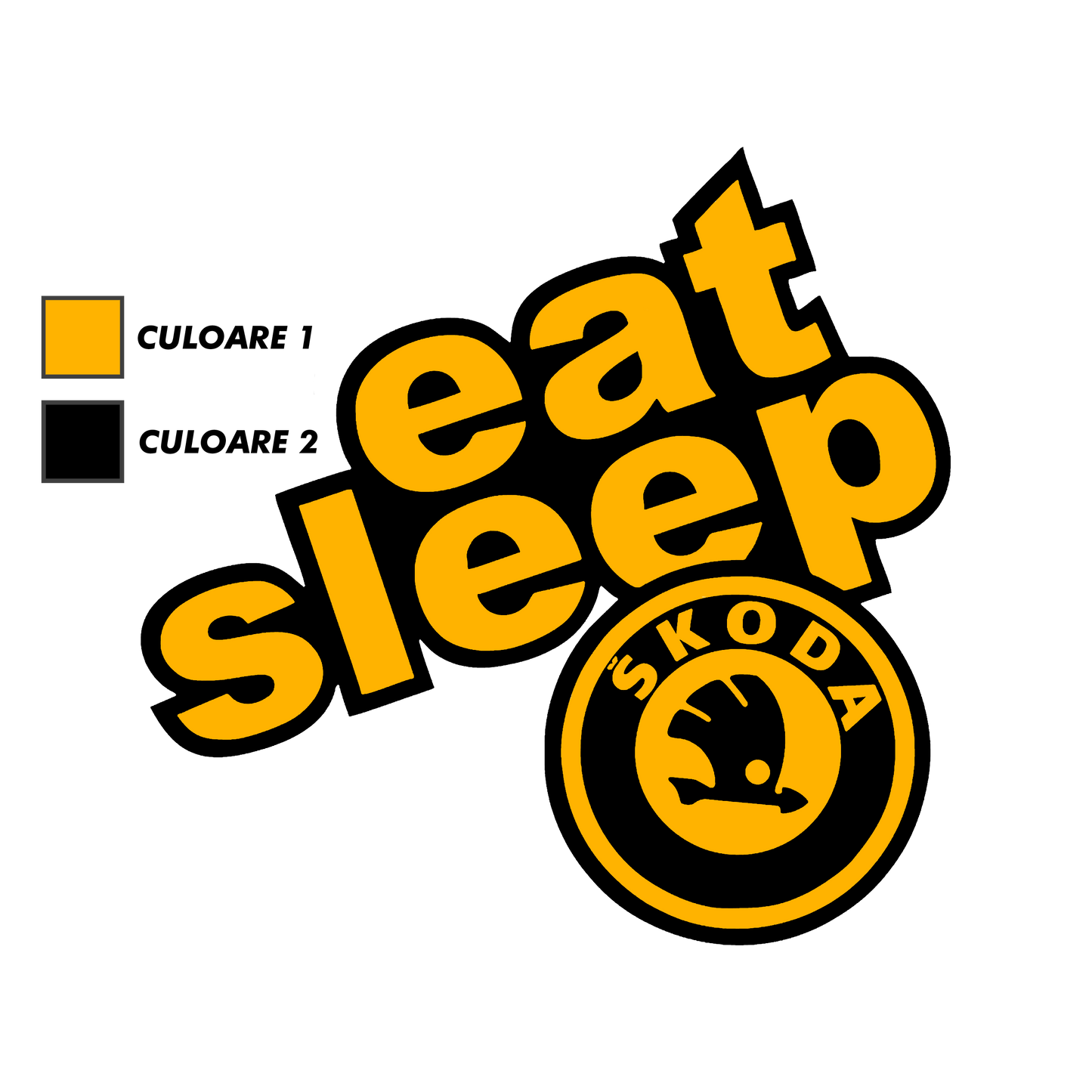 Sticker - EAT SLEEP SKODA