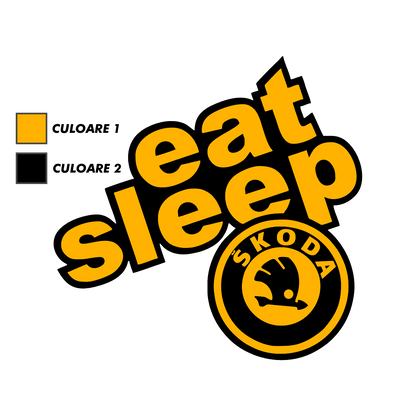 Sticker - EAT SLEEP SKODA