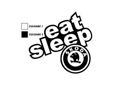 Sticker - EAT SLEEP SKODA