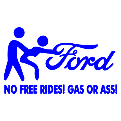 ford no free rides - Albastru