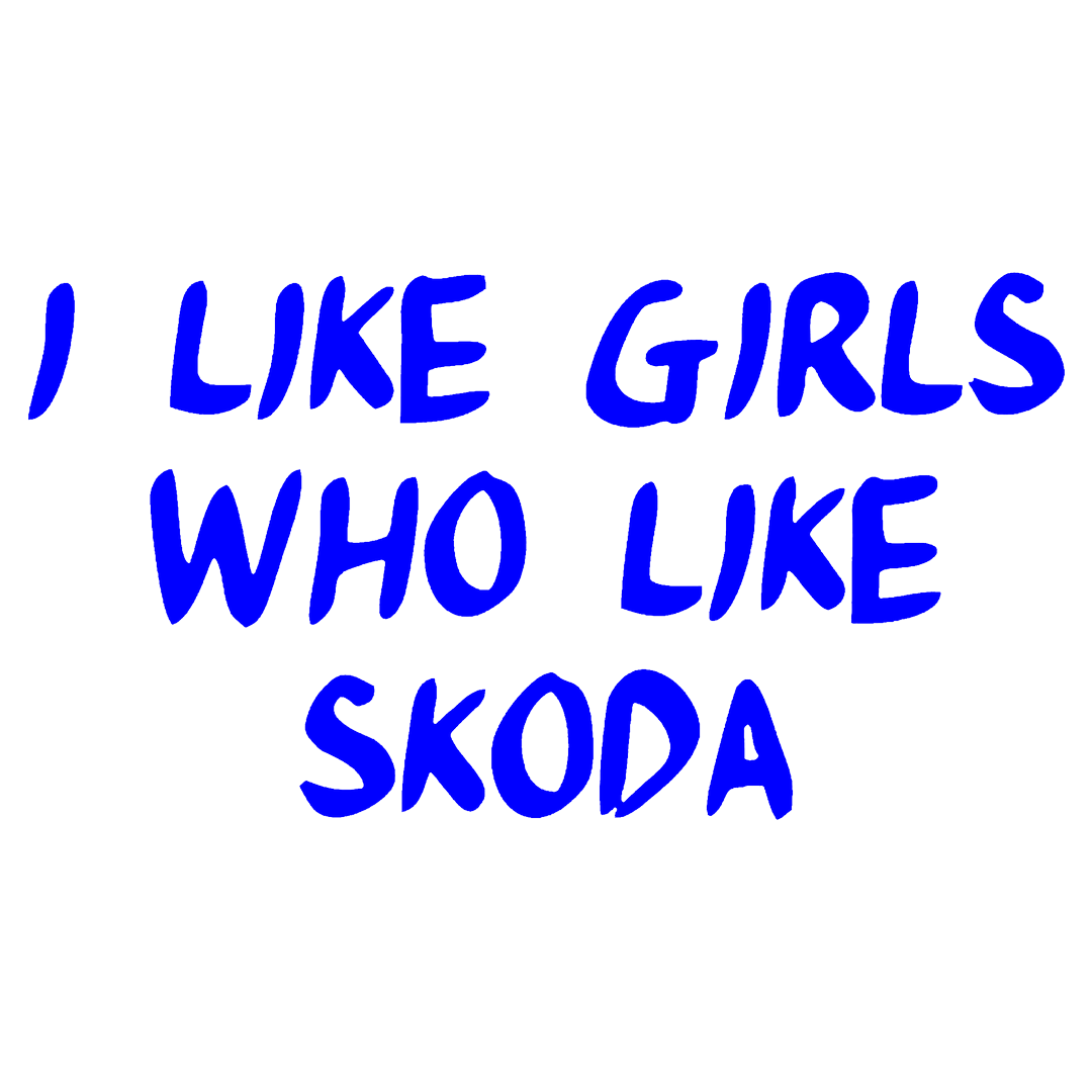Sticker - I LIKE GIRLS WHO LIKE SKODA