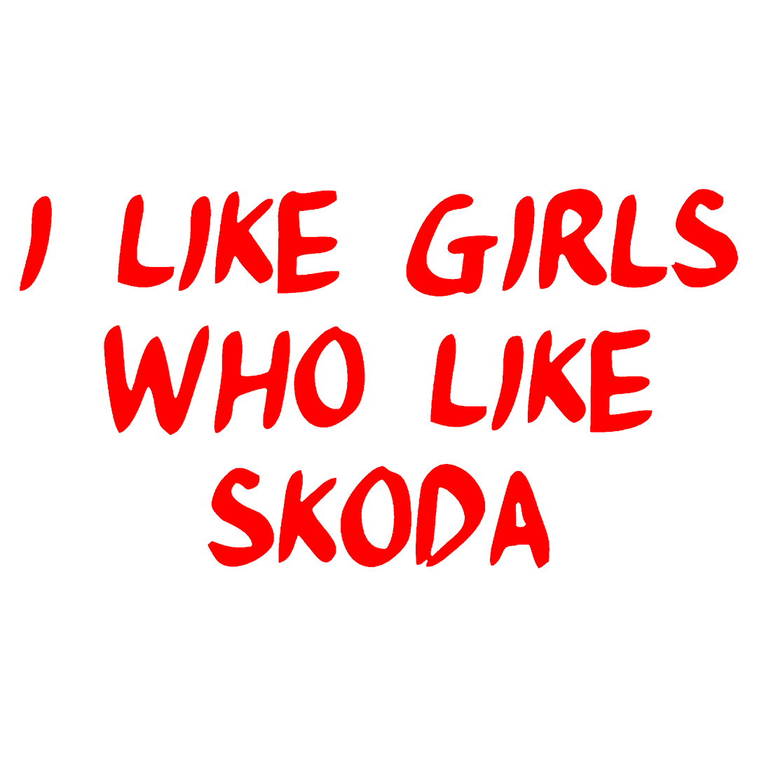 Sticker - I LIKE GIRLS WHO LIKE SKODA