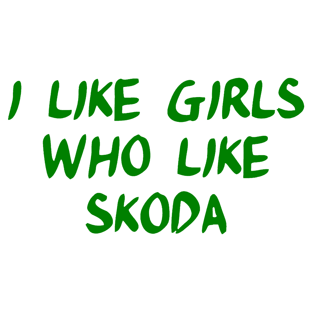 Sticker - I LIKE GIRLS WHO LIKE SKODA