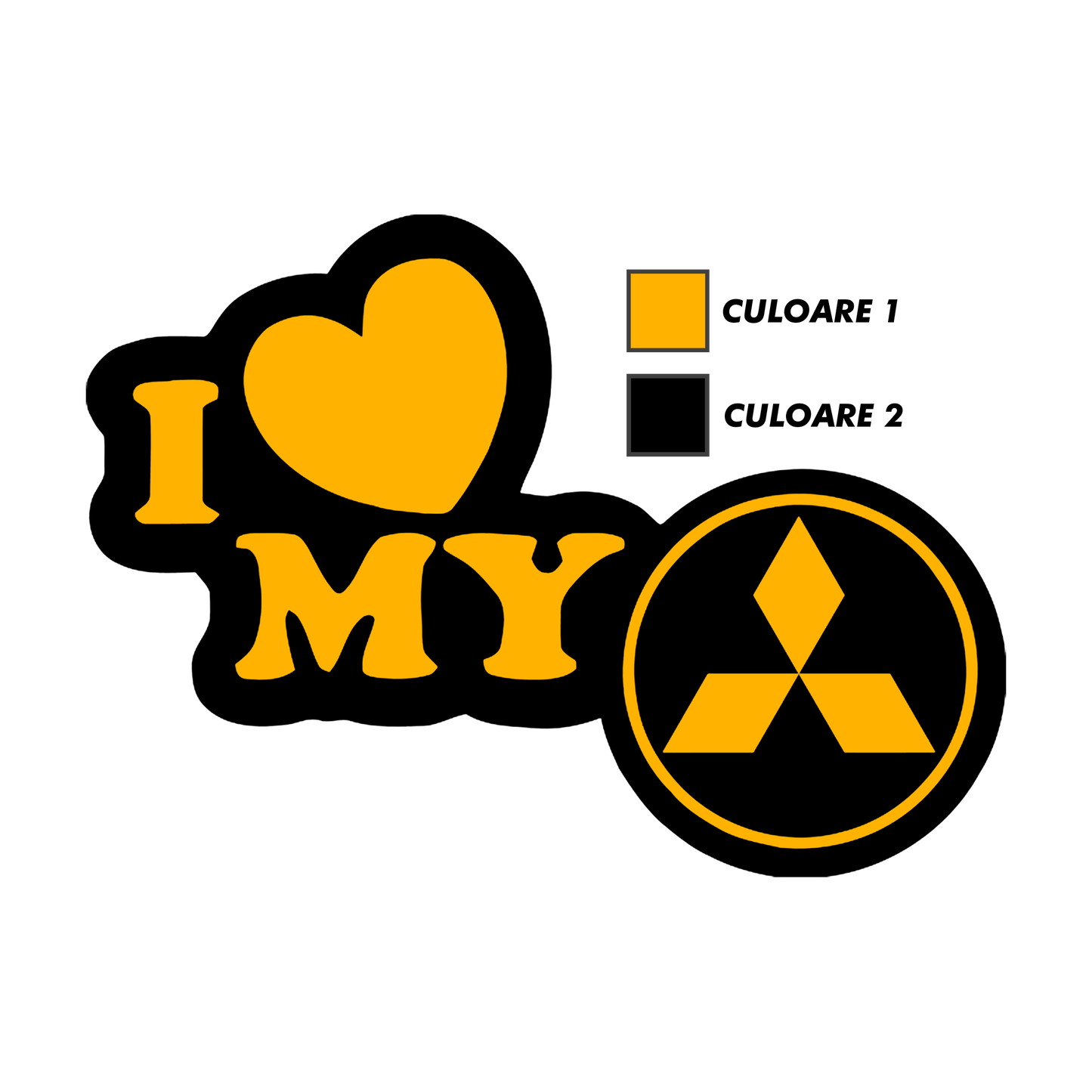 Sticker - I LOVE MY MITSUBISHI
