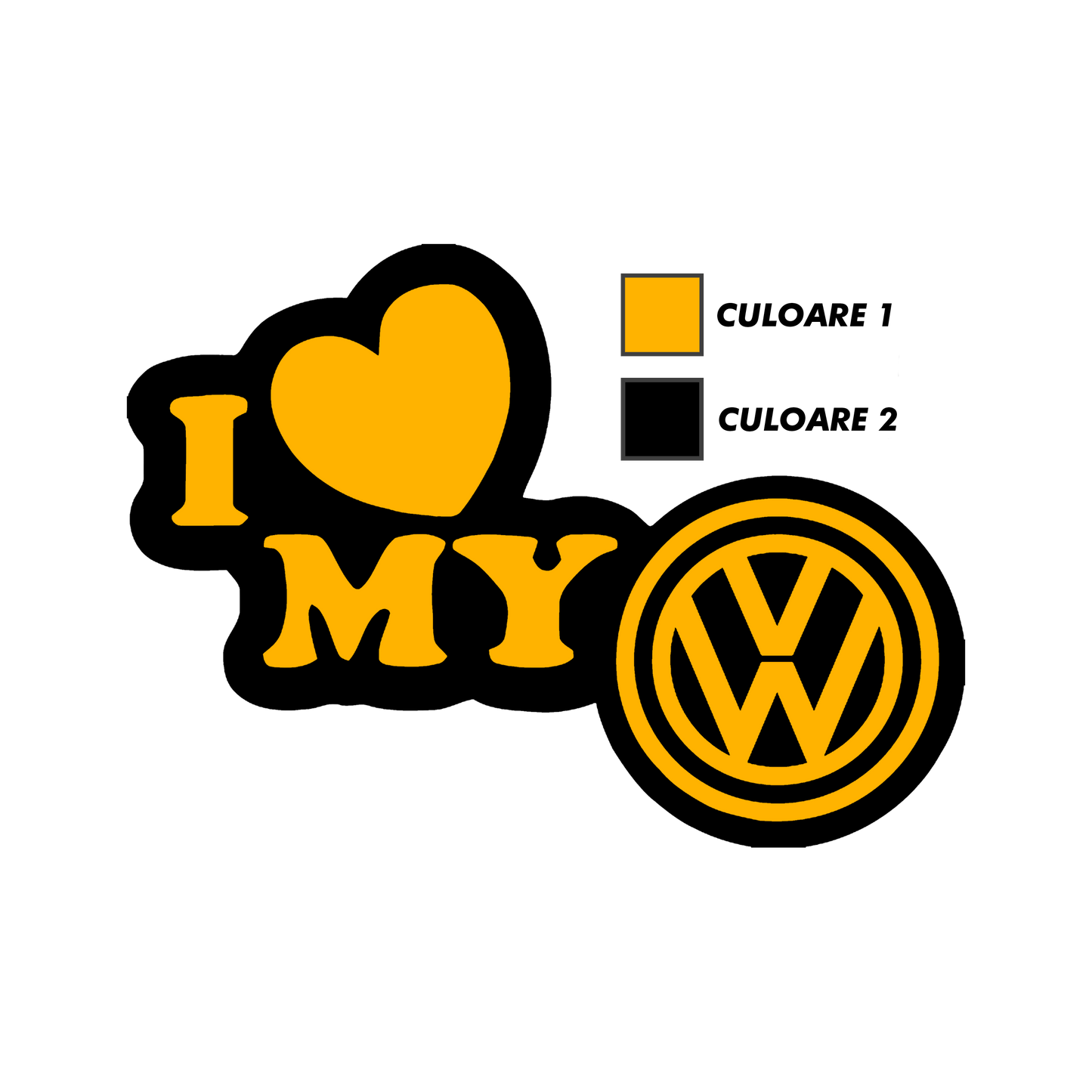 Sticker - I LOVE MY VOLKSWAGEN