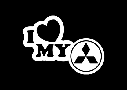 Sticker - I LOVE MY MITSUBISHI