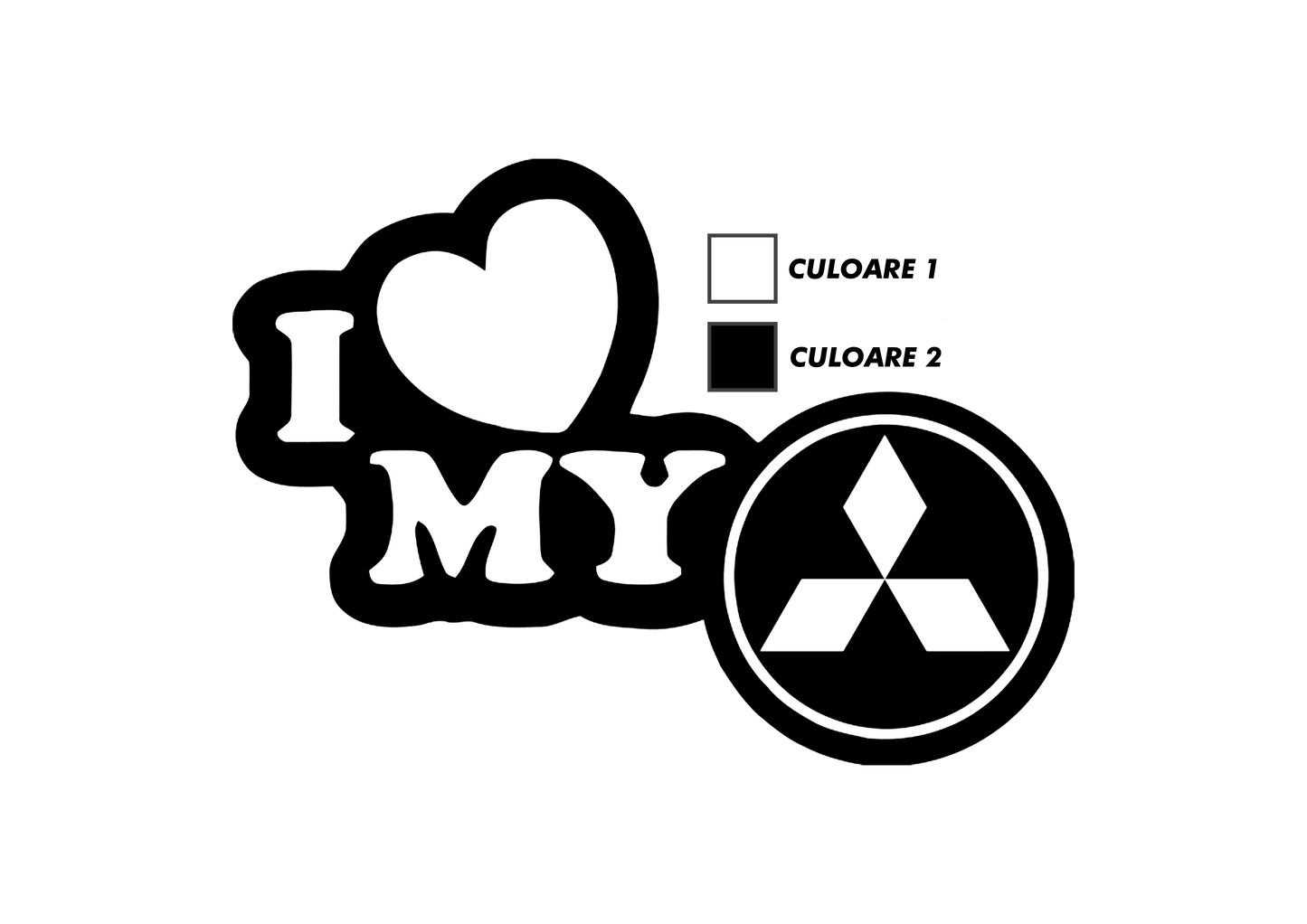 Sticker - I LOVE MY MITSUBISHI
