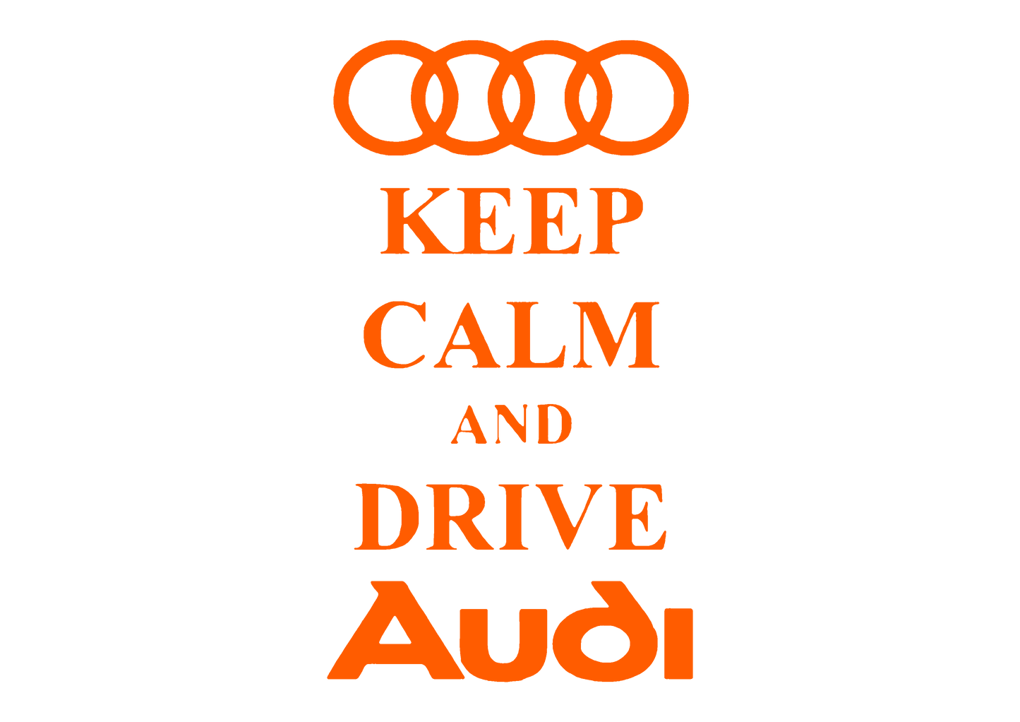 Sticker - KEEP CALM AND DRIVE AUDI