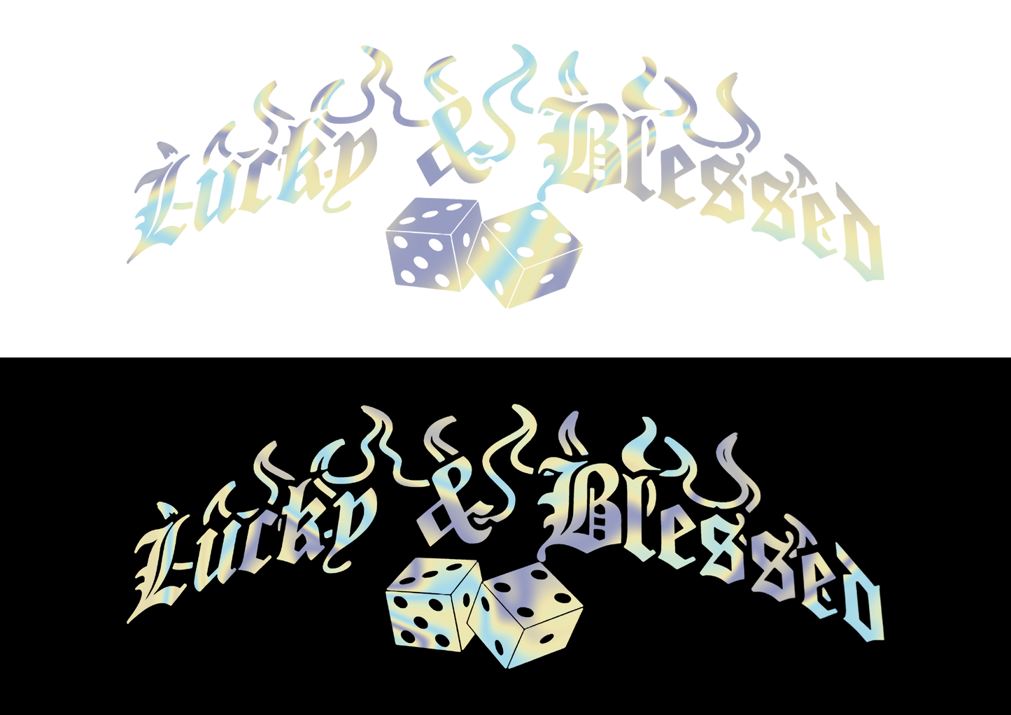 Sticker Luneta - LUCKY & BLESSED