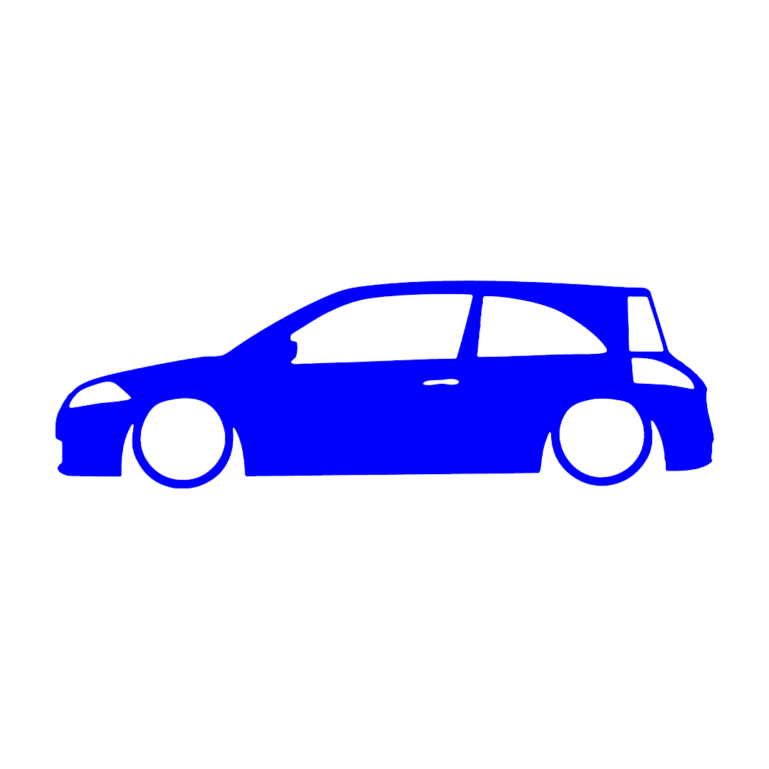 megane 2 silueta - Albastru