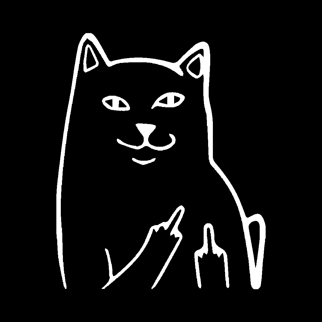 Sticker - CAT MIDDLE FINGER