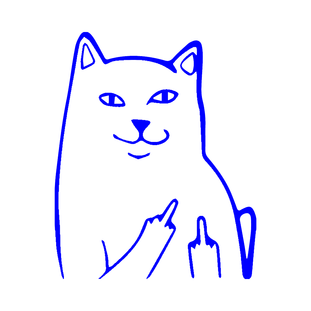 Sticker - CAT MIDDLE FINGER