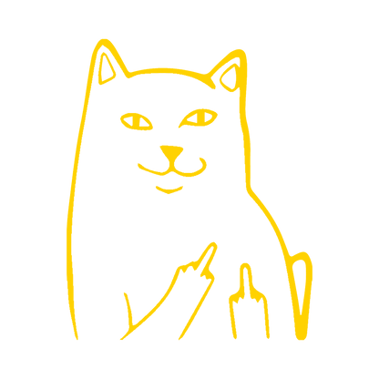 Sticker - CAT MIDDLE FINGER