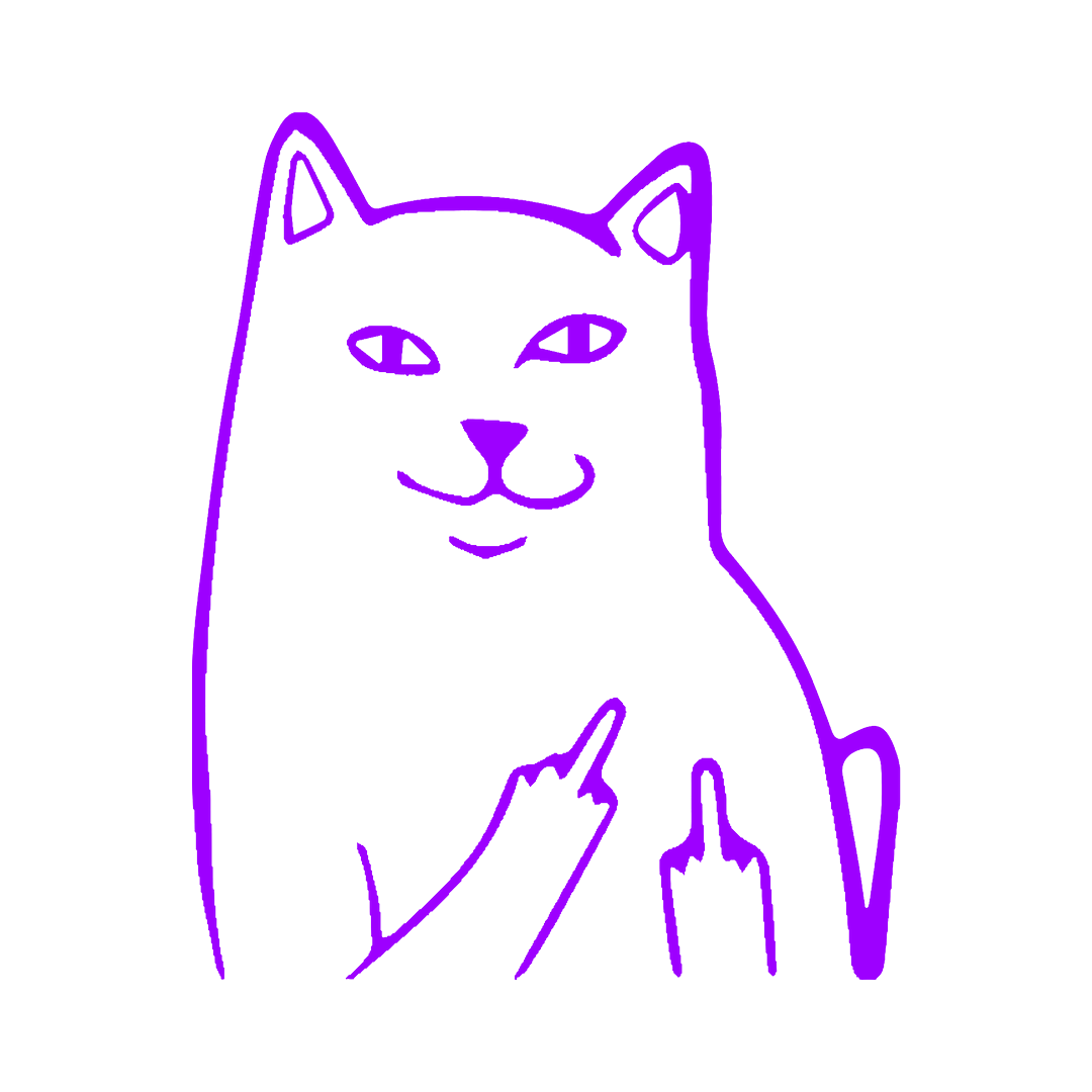 Sticker - CAT MIDDLE FINGER