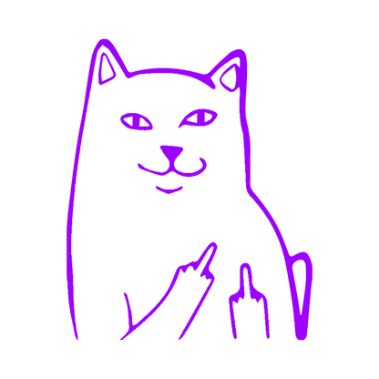 Sticker - CAT MIDDLE FINGER