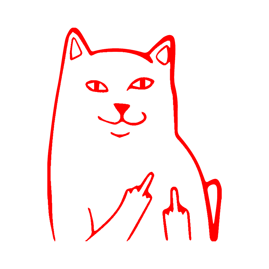 Sticker - CAT MIDDLE FINGER