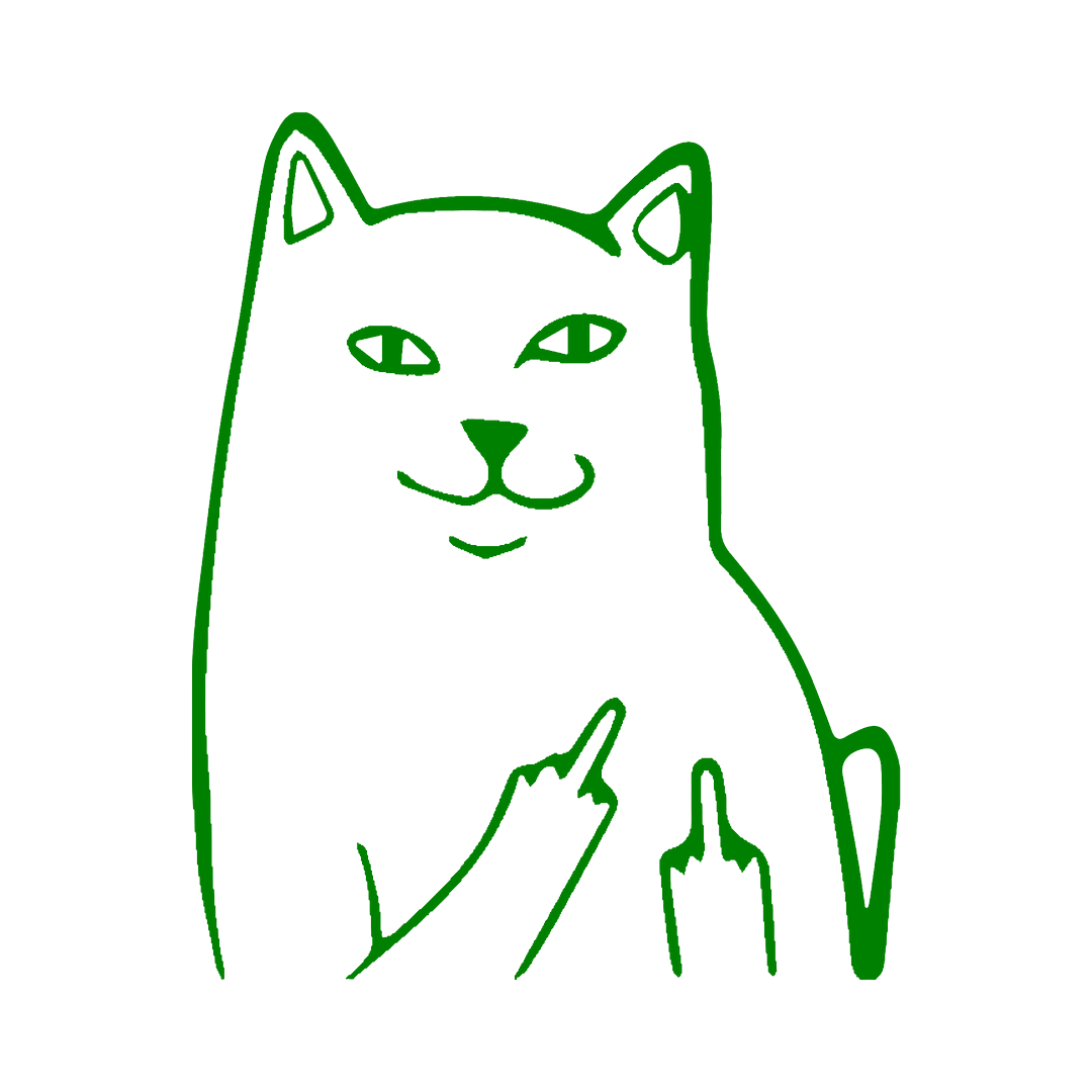Sticker - CAT MIDDLE FINGER