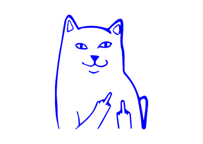 Sticker - CAT MIDDLE FINGER