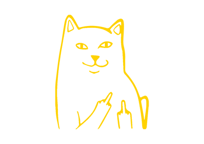 Sticker - CAT MIDDLE FINGER