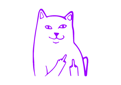 Sticker - CAT MIDDLE FINGER