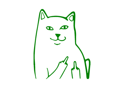 Sticker - CAT MIDDLE FINGER