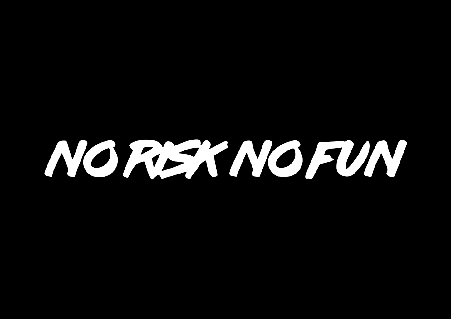 Sticker Parbriz - NO RISK NO FUN