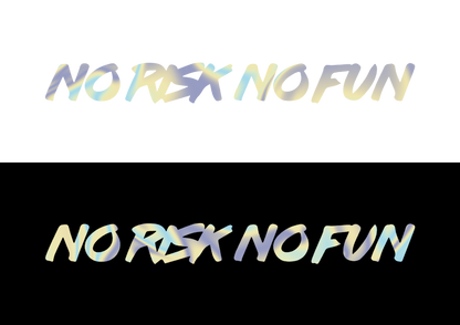 Sticker Parbriz - NO RISK NO FUN