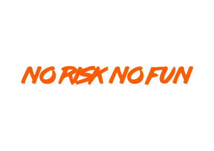 Sticker Parbriz - NO RISK NO FUN