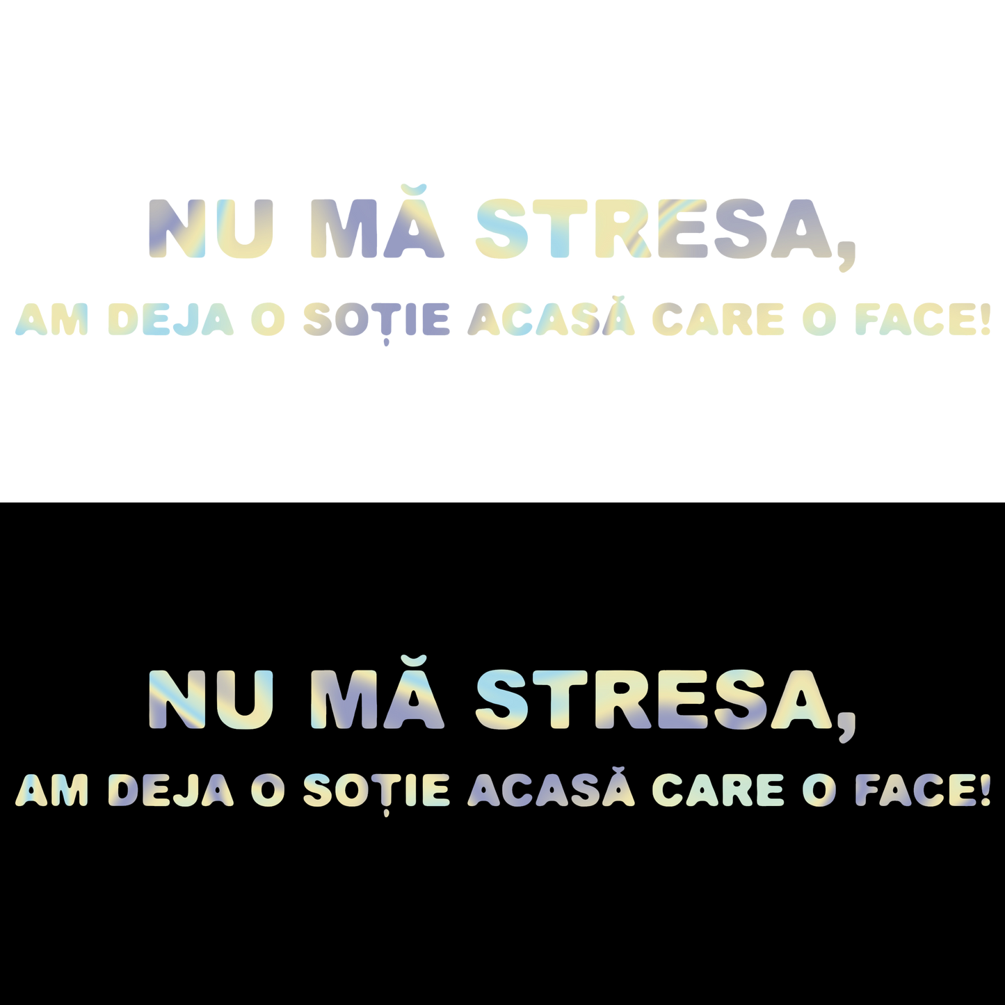 Sticker - NU MA STRESA