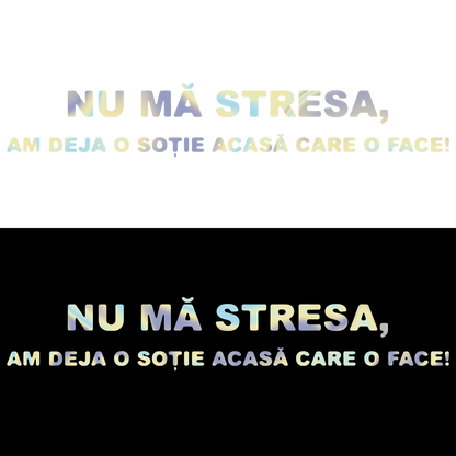 Sticker - NU MA STRESA