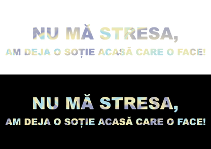 Sticker - NU MA STRESA