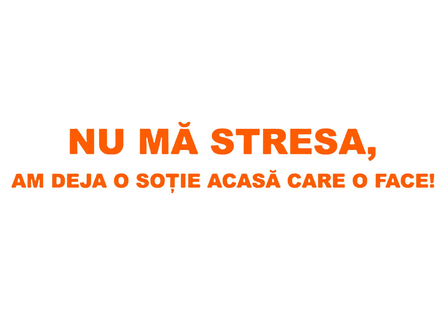 Sticker - NU MA STRESA