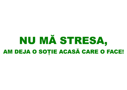 Sticker - NU MA STRESA