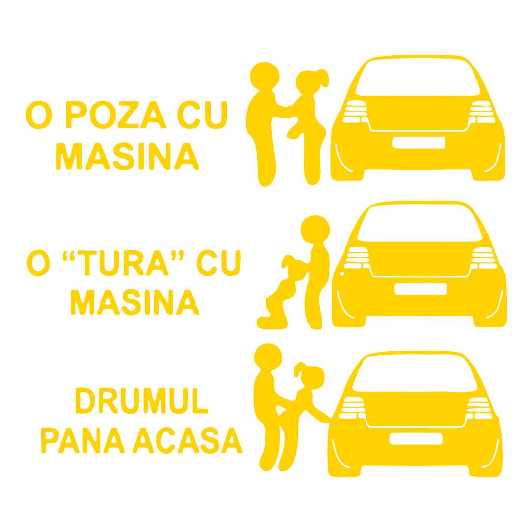 o tura cu masina golf - Galben