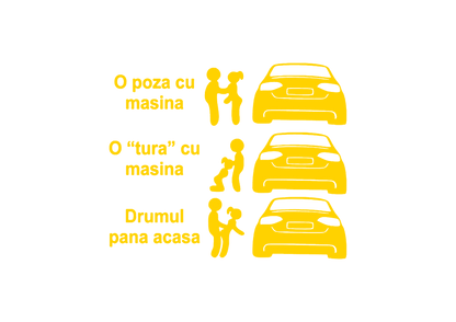 Sticker - O POZA & TURA CU MASINA
