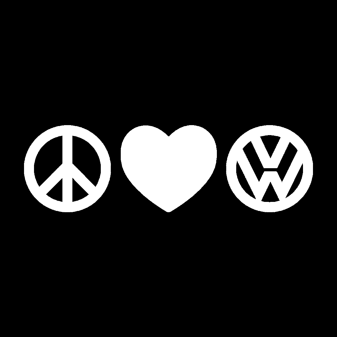 Sticker - PEACE LOVE VOLKSWAGEN 2