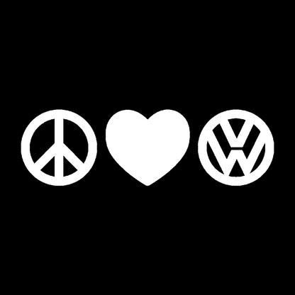 Sticker - PEACE LOVE VOLKSWAGEN 2